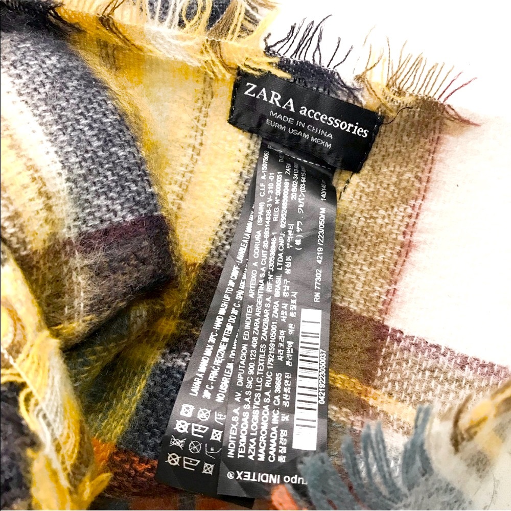 Zara Oversized Plaid Blanket Scarf - Picture 5 of 5